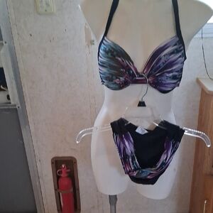Skye Swimwear Black and Purple Bikini